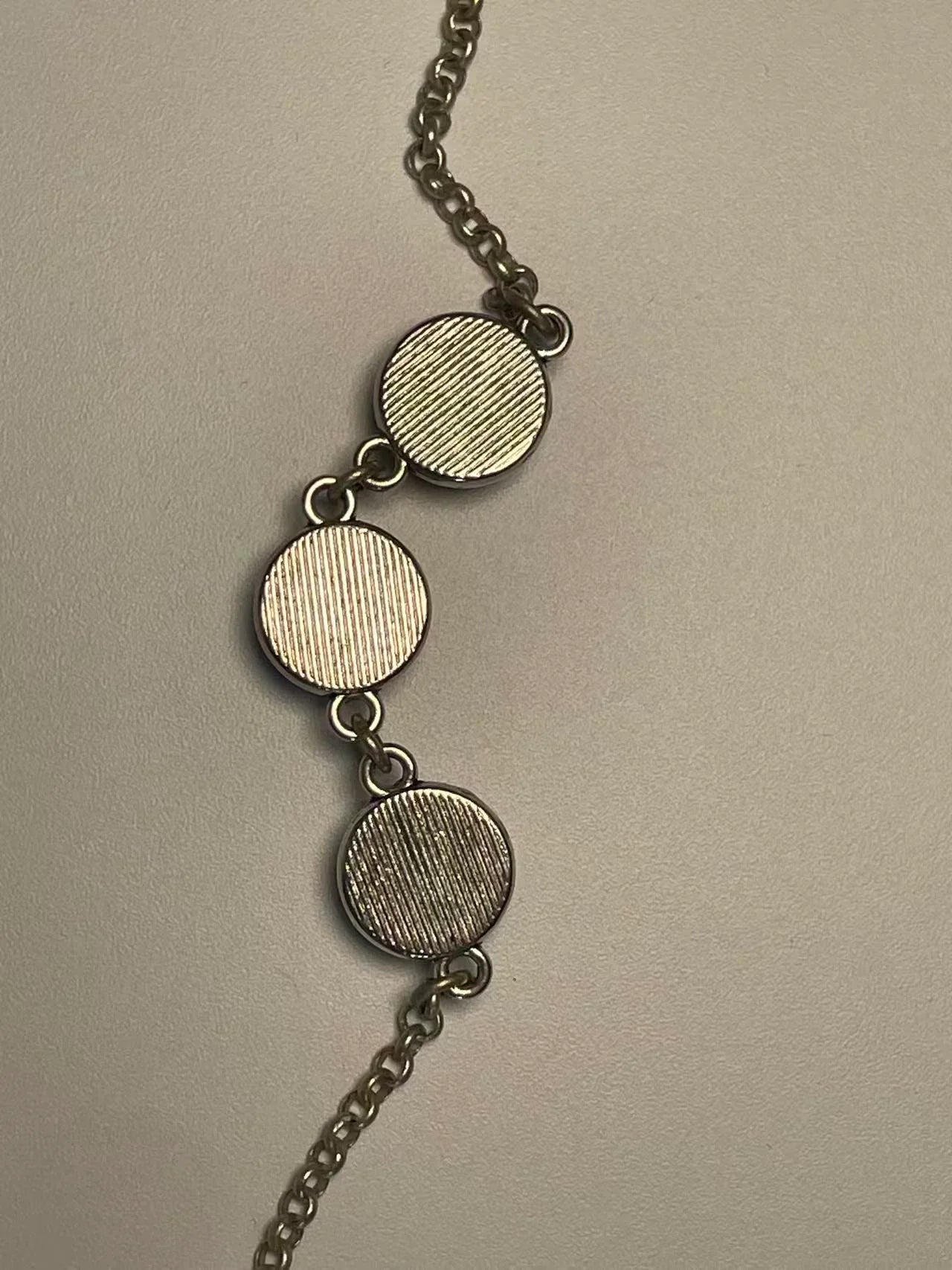 Miao Silver Plated Floral Roundel Bracelet Blue-Luma Vale