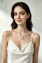 Miao Silver Plated Four Leaf Clover Pendant Necklace Mint-Luma Vale