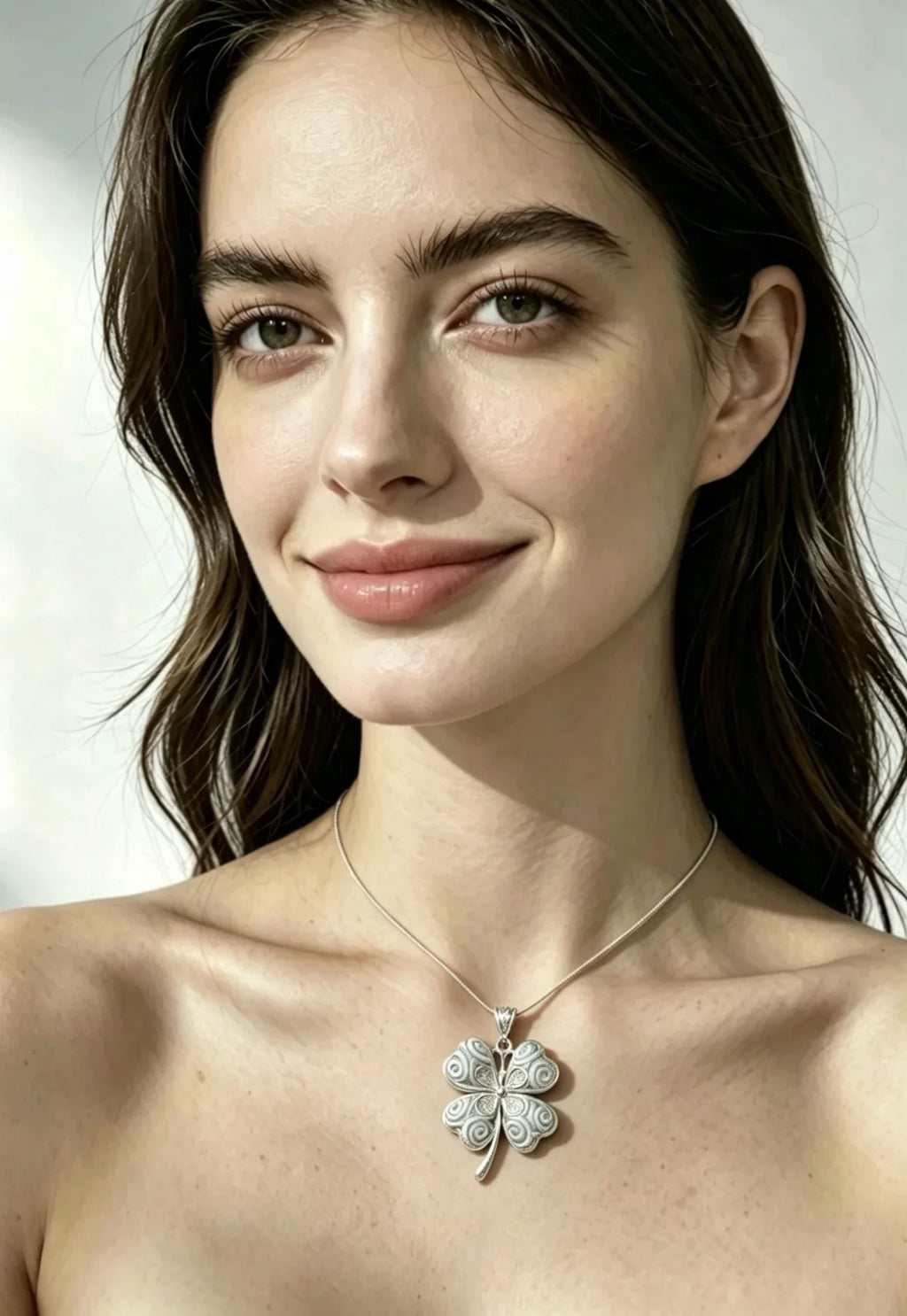 Miao Silver Plated Four Leaf Clover Pendant Necklace Mint-Luma Vale