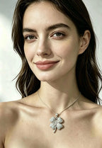 Miao Silver Plated Four Leaf Clover Pendant Necklace Mint-Luma Vale