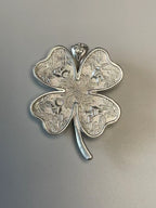 Miao Silver Plated Four Leaf Clover Pendant Necklace Mint-Luma Vale