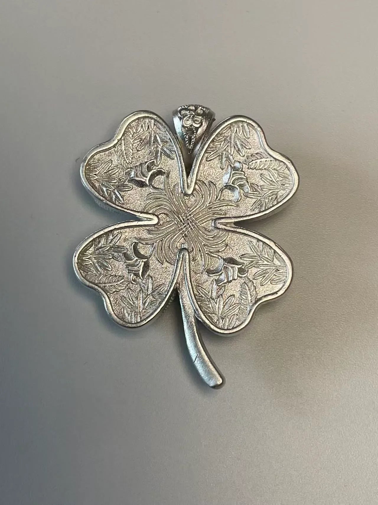 Miao Silver Plated Four Leaf Clover Pendant Necklace Mint-Luma Vale