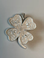 Miao Silver Plated Four Leaf Clover Pendant Necklace Green-Luma Vale